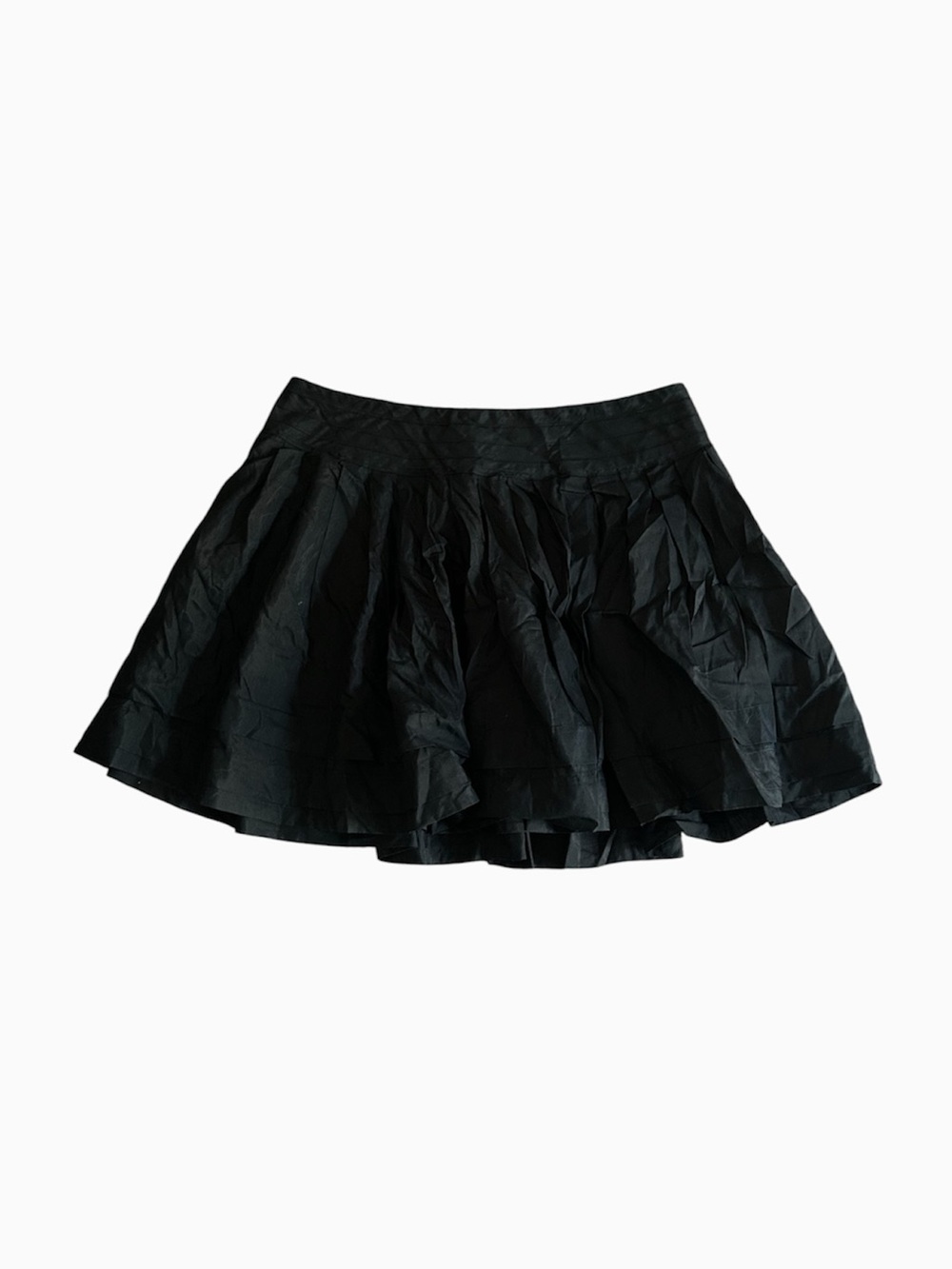 [bebe] Black Pleated Mini Skirt